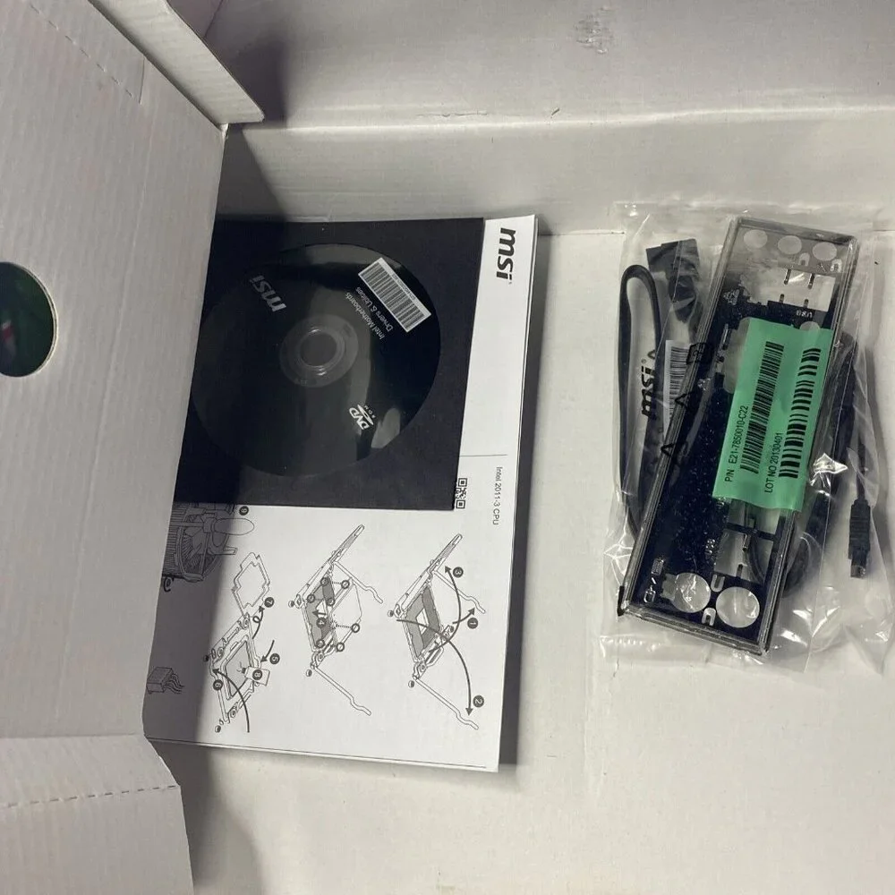 MSI Z97 PC Mate Motherboard w/ I/O Shield, Driver CD, Manual  Unused Box Damage